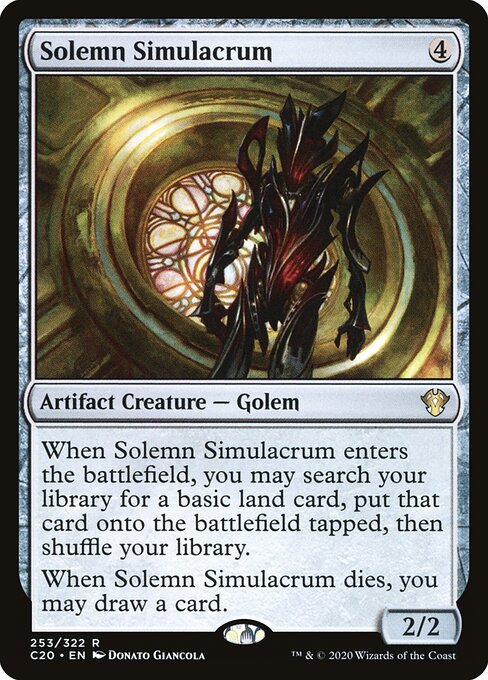 Commander 2020 - 253 - Solemn Simulacrum - Rare