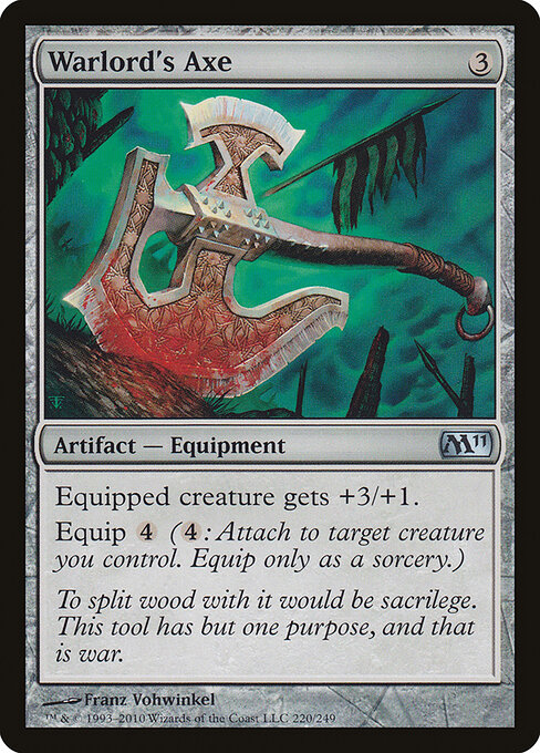 Magic 2011 - 220 - Warlord's Axe - Uncommon
