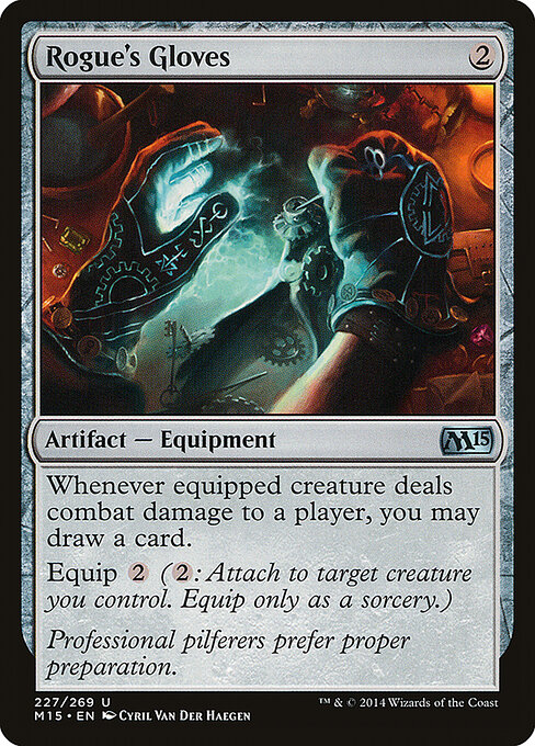Magic 2015 - 227 - Rogue's Gloves - Uncommon
