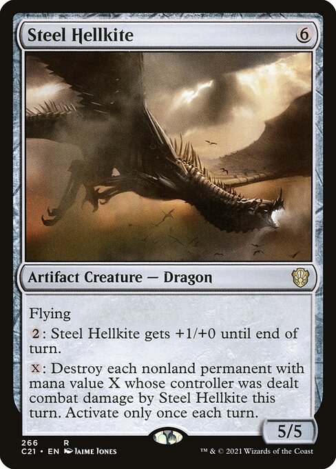 Commander 2021 - 266 - Steel Hellkite - Rare