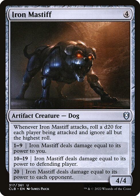 Commander Legends: Battle for Baldur's Gate - 317 - Iron Mastiff - Uncommon