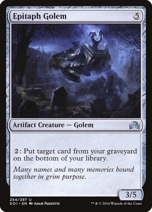 Shadows over Innistrad - 254 - Epitaph Golem - Uncommon