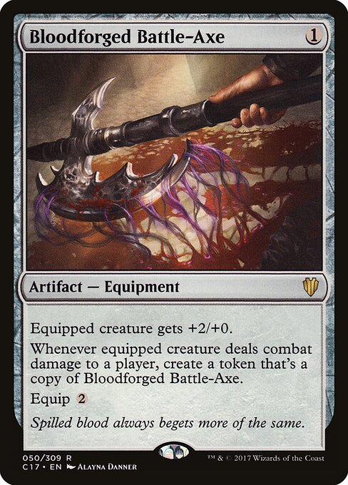 Commander 2017 - 50 - Bloodforged Battle-Axe - Rare