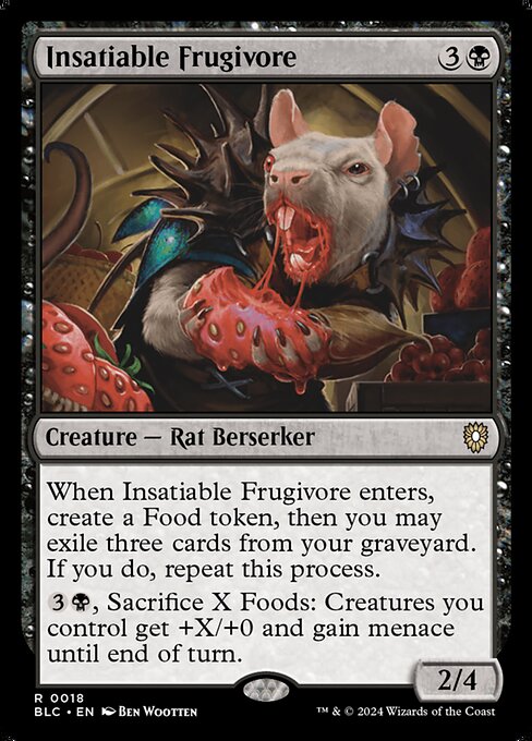 Bloomburrow Commander - 18 - Insatiable Frugivore - Rare