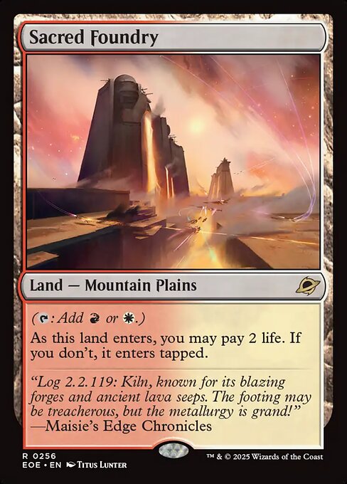Edge of Eternities - 256 - Sacred Foundry - Rare
