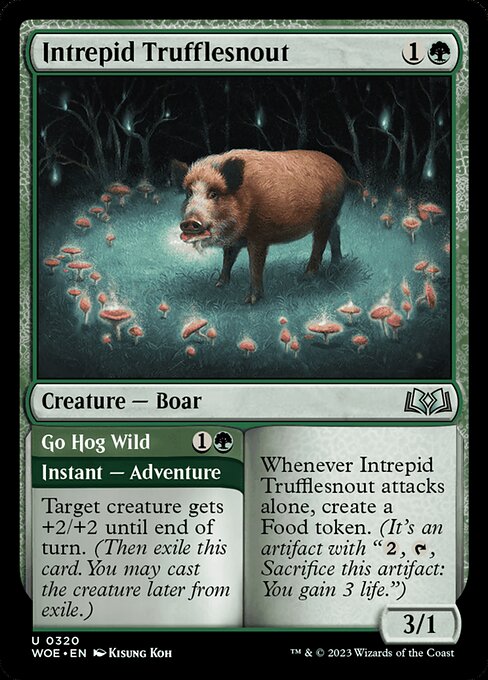 Wilds of Eldraine - 320 - Intrepid Trufflesnout // Go Hog Wild - Uncommon