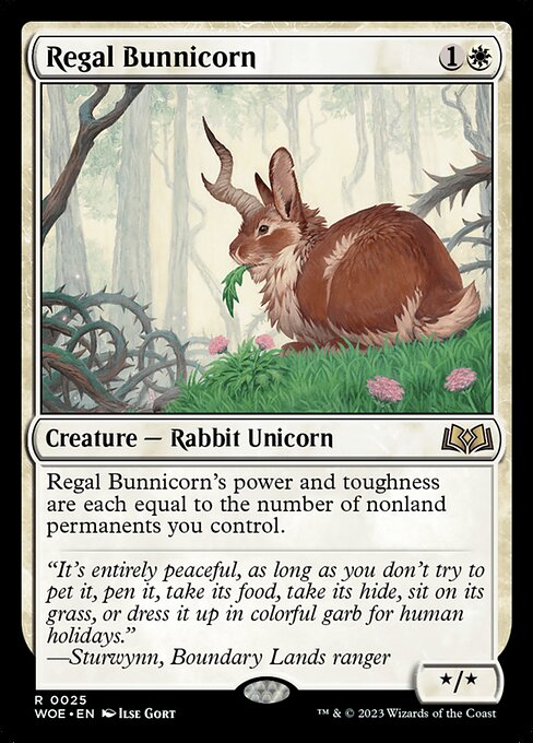 Wilds of Eldraine - 25 - Regal Bunnicorn - Rare