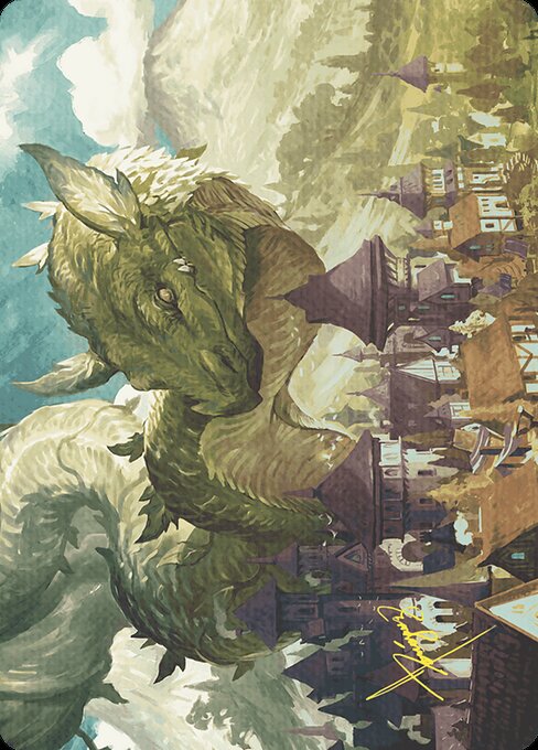 Wilds of Eldraine Art Series - 23 - Beanstalk Wurm // Beanstalk Wurm - Common
