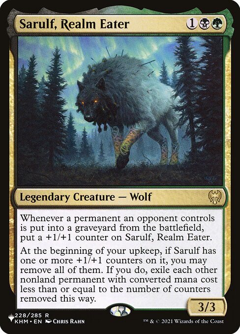 The List - KHM-228 - Sarulf, Realm Eater - Rare