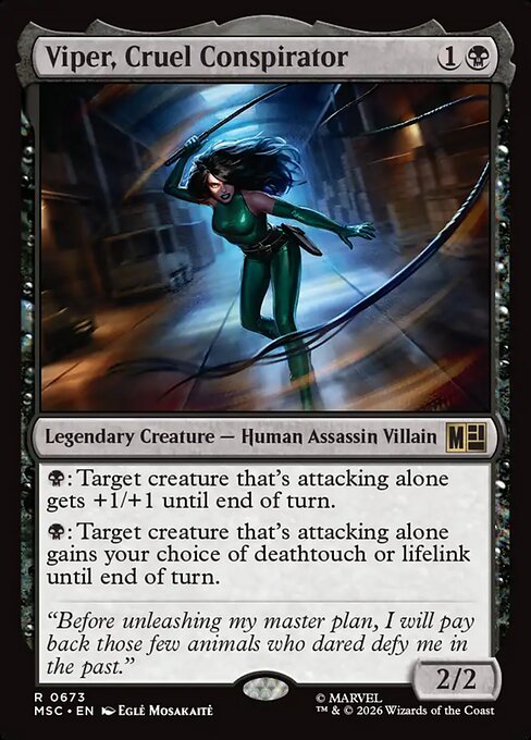 Marvel Super Heroes Commander - 673 - Viper, Cruel Conspirator - Rare - Foil