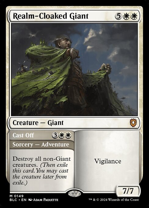 Bloomburrow Commander - 149 - Realm-Cloaked Giant // Cast Off - Mythic