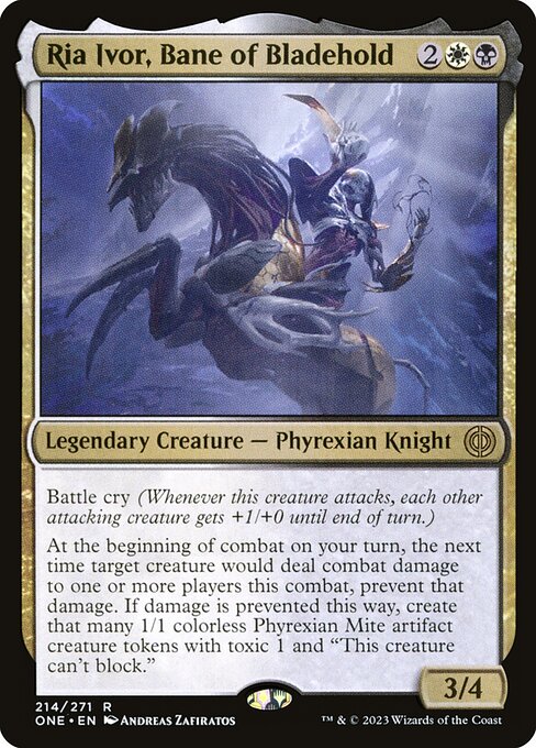Phyrexia: All Will Be One - 214 - Ria Ivor, Bane of Bladehold - Rare