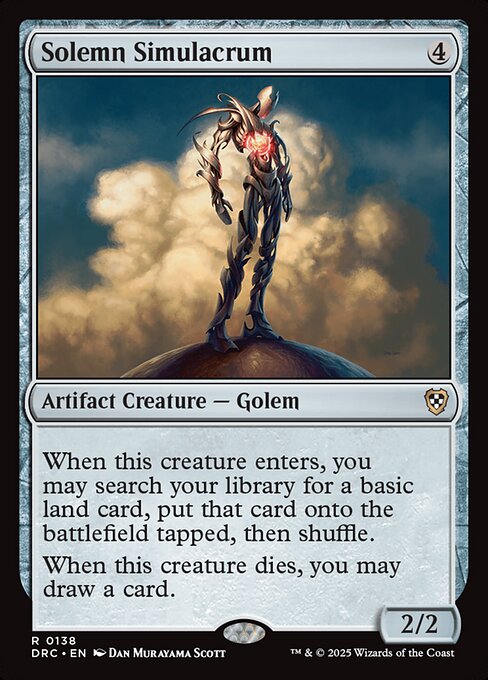 Aetherdrift Commander - 138 - Solemn Simulacrum - Rare