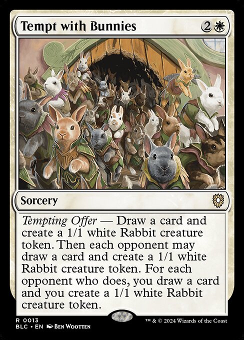 Bloomburrow Commander - 13 - Tempt with Bunnies - Rare