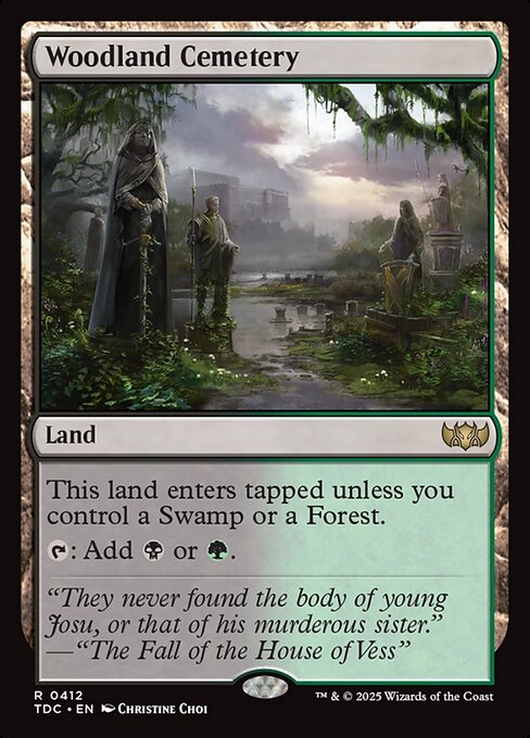 Tarkir: Dragonstorm Commander - 412 - Woodland Cemetery - Rare