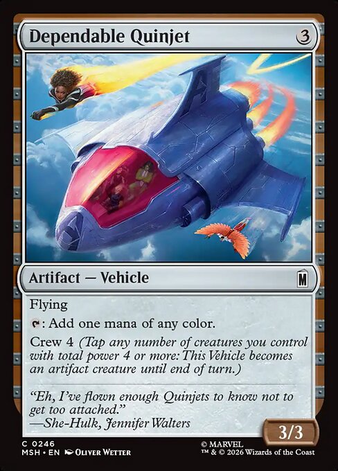 Marvel Super Heroes - 246 - Dependable Quinjet - Common