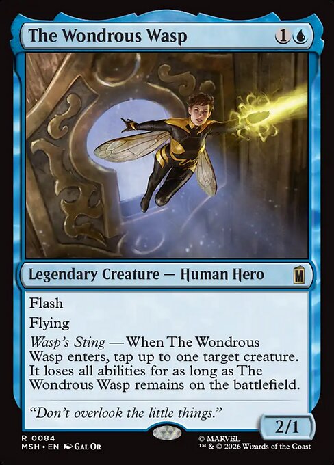 Marvel Super Heroes - 84 - The Wondrous Wasp - Rare - Foil