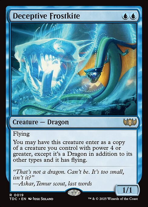 Tarkir: Dragonstorm Commander - 19 - Deceptive Frostkite - Rare