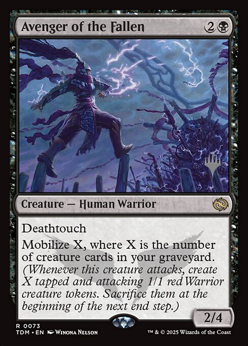 Tarkir: Dragonstorm Promos - 73p - Avenger of the Fallen - Rare