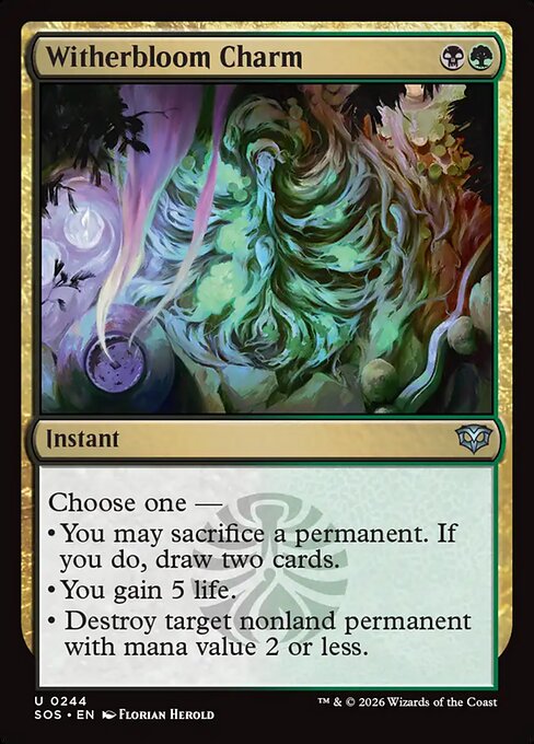 Secrets of Strixhaven - 244 - Witherbloom Charm - Uncommon - Foil