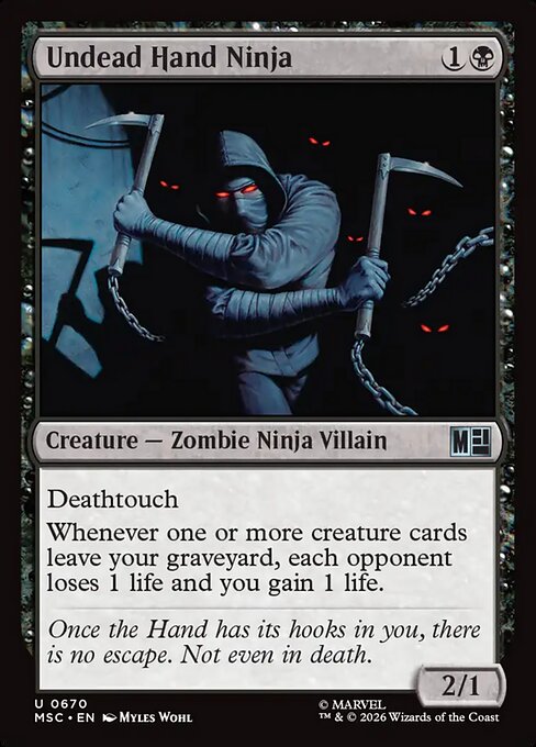 Marvel Super Heroes Commander - 670 - Undead Hand Ninja - Uncommon - Foil