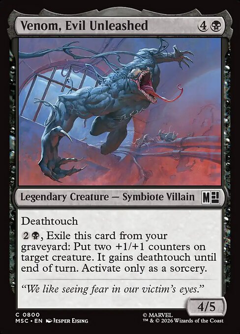 Marvel Super Heroes Commander - 800 - Venom, Evil Unleashed - Common - Foil