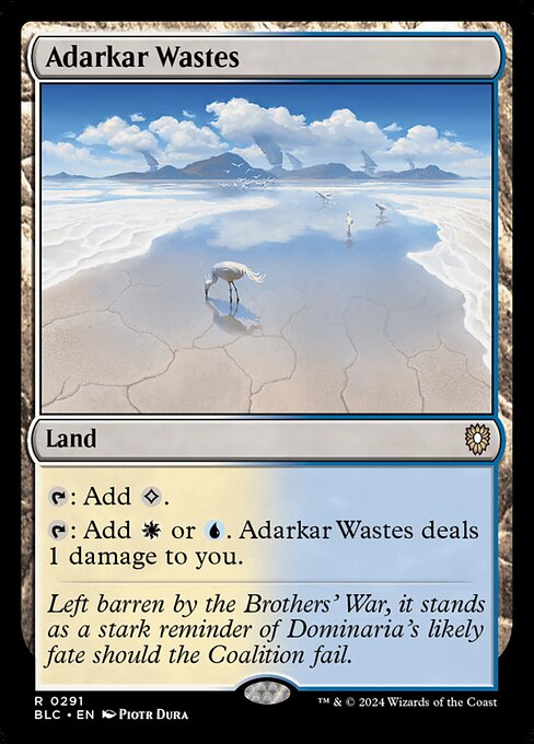 Bloomburrow Commander - 291 - Adarkar Wastes - Rare