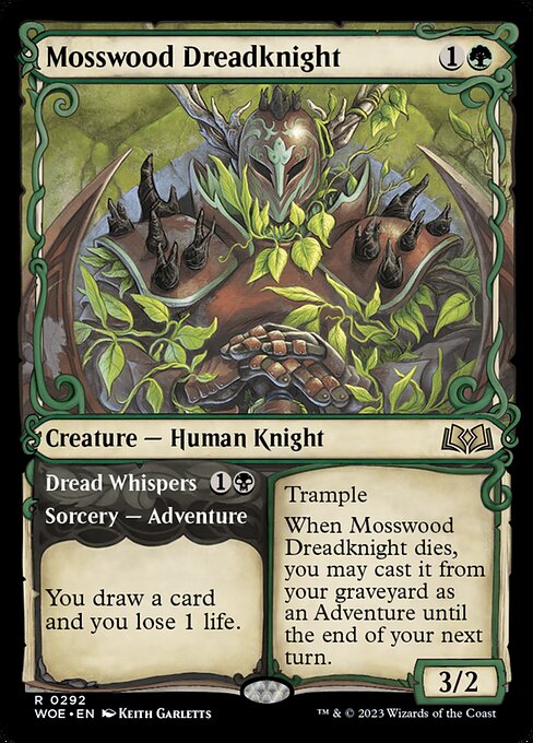 Wilds of Eldraine - 292 - Mosswood Dreadknight // Dread Whispers - Rare