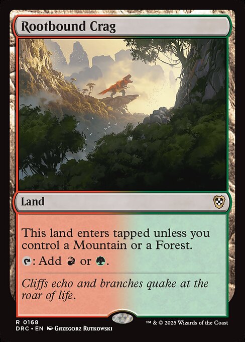 Aetherdrift Commander - 168 - Rootbound Crag - Rare