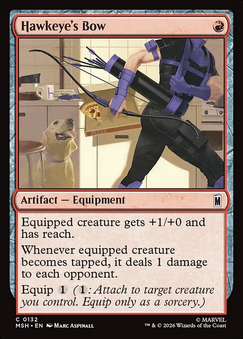 Marvel Super Heroes - 132 - Hawkeye's Bow - Common - Foil