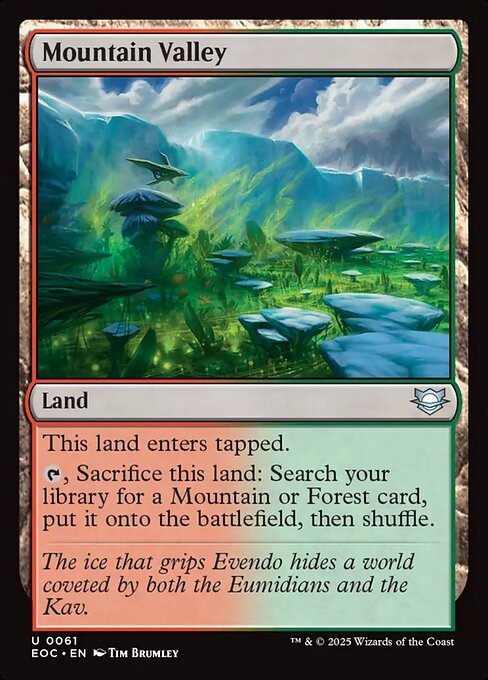 Edge of Eternities Commander - 61 - Mountain Valley - Uncommon