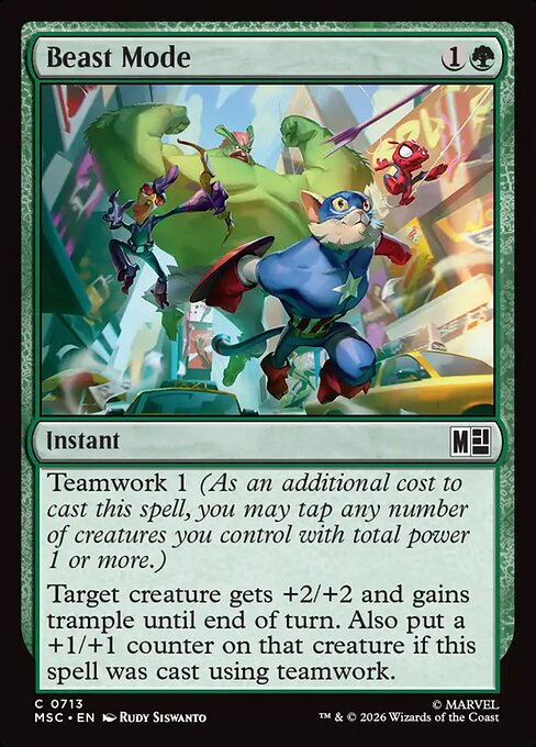 Marvel Super Heroes Commander - 713 - Beast Mode - Common - Foil