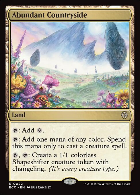 Lorwyn Eclipsed Commander - 22 - Abundant Countryside - Rare