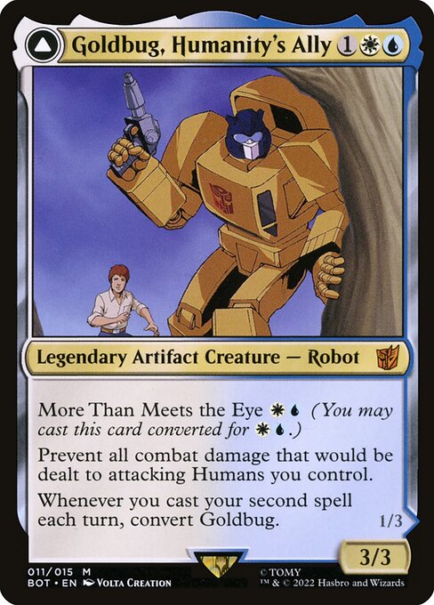 Transformers - 11 - Goldbug, Humanity's Ally // Goldbug, Scrappy Scout - Mythic