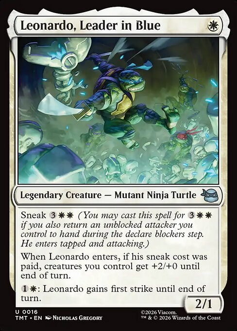 Teenage Mutant Ninja Turtles - 16 - Leonardo, Leader in Blue - Uncommon