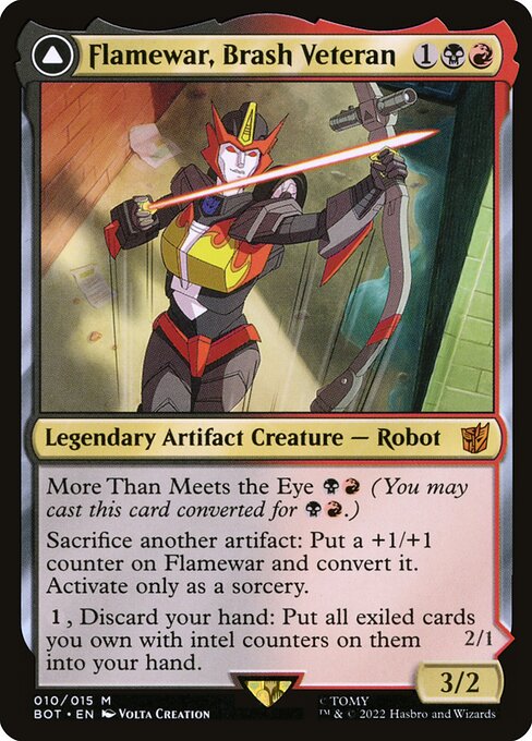 Transformers - 10 - Flamewar, Brash Veteran // Flamewar, Streetwise Operative - Mythic