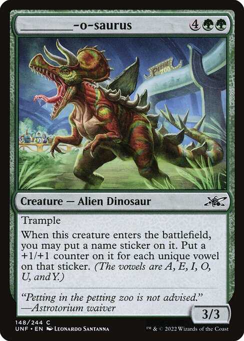 Unfinity - 148 - _____-o-saurus - Common