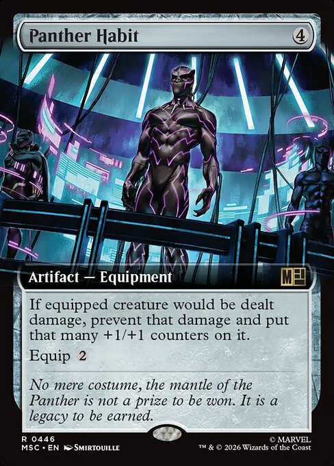 Marvel Super Heroes Commander - 446 - Panther Habit - Rare