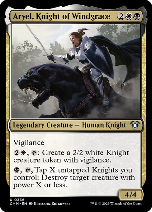Commander Masters - 336 - Aryel, Knight of Windgrace - Uncommon