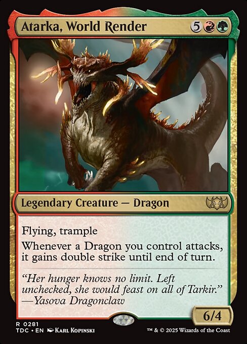 Tarkir: Dragonstorm Commander - 281 - Atarka, World Render - Rare