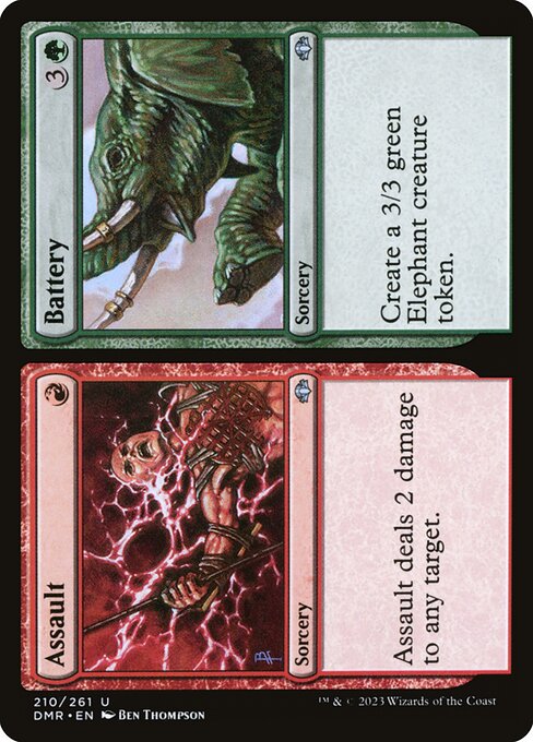Dominaria Remastered - 210 - Assault // Battery - Uncommon