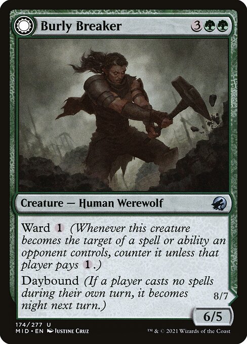 Innistrad: Midnight Hunt - 174 - Burly Breaker // Dire-Strain Demolisher - Uncommon