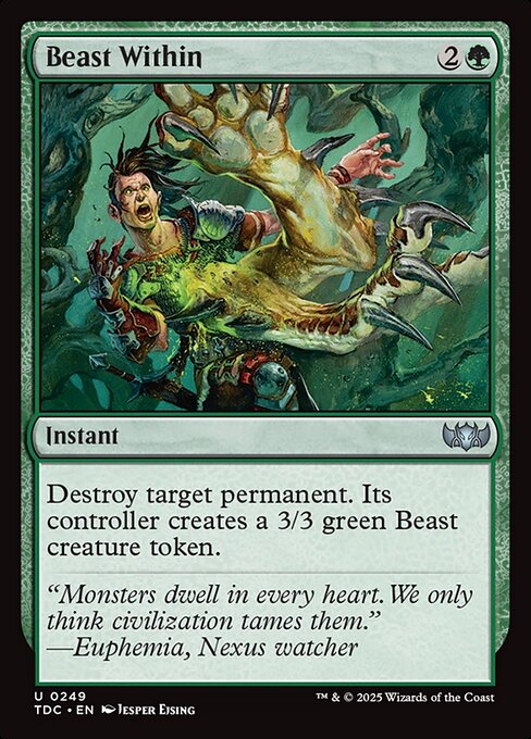 Tarkir: Dragonstorm Commander - 249 - Beast Within - Uncommon