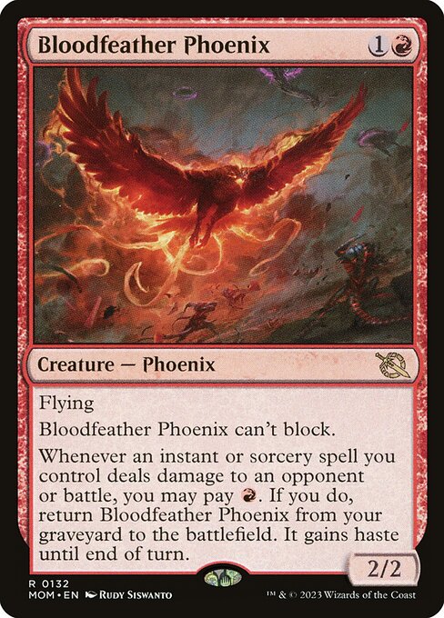 March of the Machine - 132 - Bloodfeather Phoenix - Rare