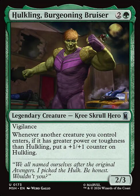 Marvel Super Heroes - 173 - Hulkling, Burgeoning Bruiser - Uncommon