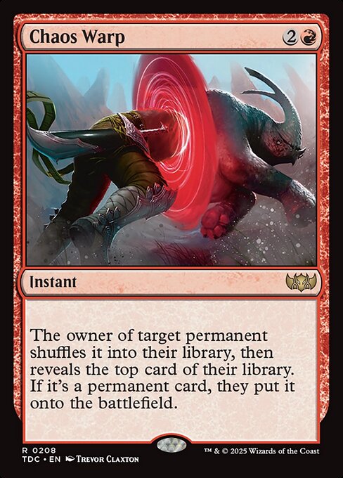 Tarkir: Dragonstorm Commander - 208 - Chaos Warp - Rare