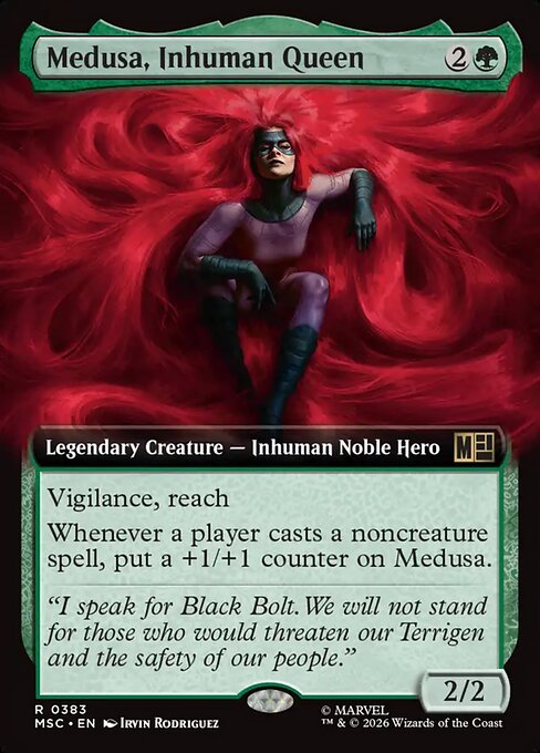 Marvel Super Heroes Commander - 383 - Medusa, Inhuman Queen - Rare