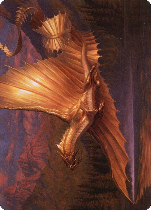 Adventures in the Forgotten Realms Art Series - 58 - Adult Gold Dragon // Adult Gold Dragon - Common