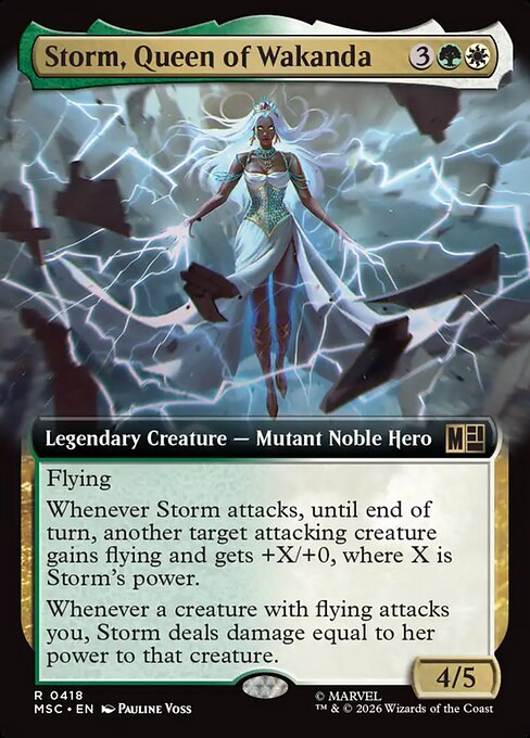 Marvel Super Heroes Commander - 418 - Storm, Queen of Wakanda - Rare