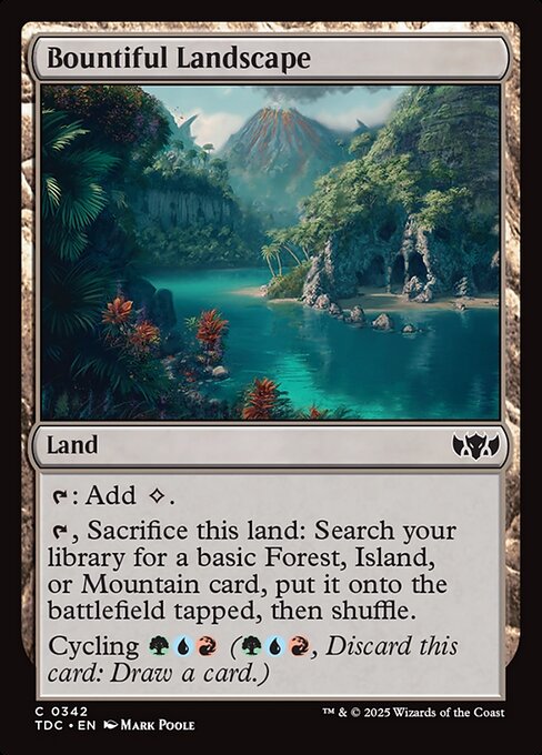 Tarkir: Dragonstorm Commander - 342 - Bountiful Landscape - Common